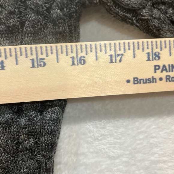 Calvin Klein Grey Cable Knit Sweater Dress Size S Monochrome 3/4 Sleeve - Picture 7 of 9